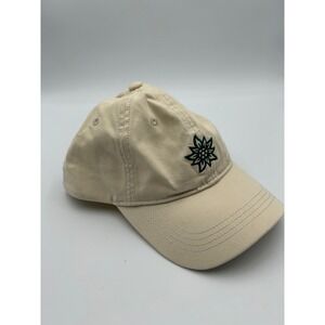 Alpine Design Boulder Colorado Edelweiss Snapback Hat Beige Canvas Baseball Cap